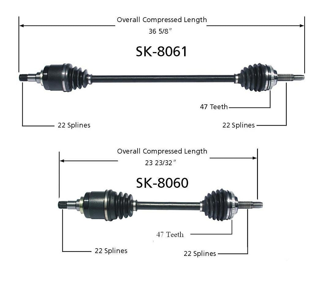 Fits Chevrolet Aveo 04-11 W/ Automatic Transmission Front CV Shaft Axles Set