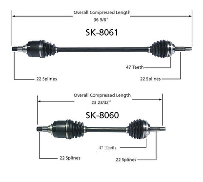 Fits Chevrolet Aveo 04-11 W/ Automatic Transmission Front CV Shaft Axles Set