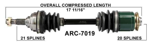 98 99 00 01 Arctic Cat 250 300 400 500 454 CV Axle Shaft Complete Front Right