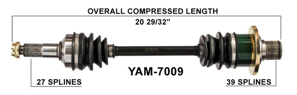 03 04 05 06 07 08 Yamaha Grizzly 660 HD CV Axle Shaft Complete Rear Left