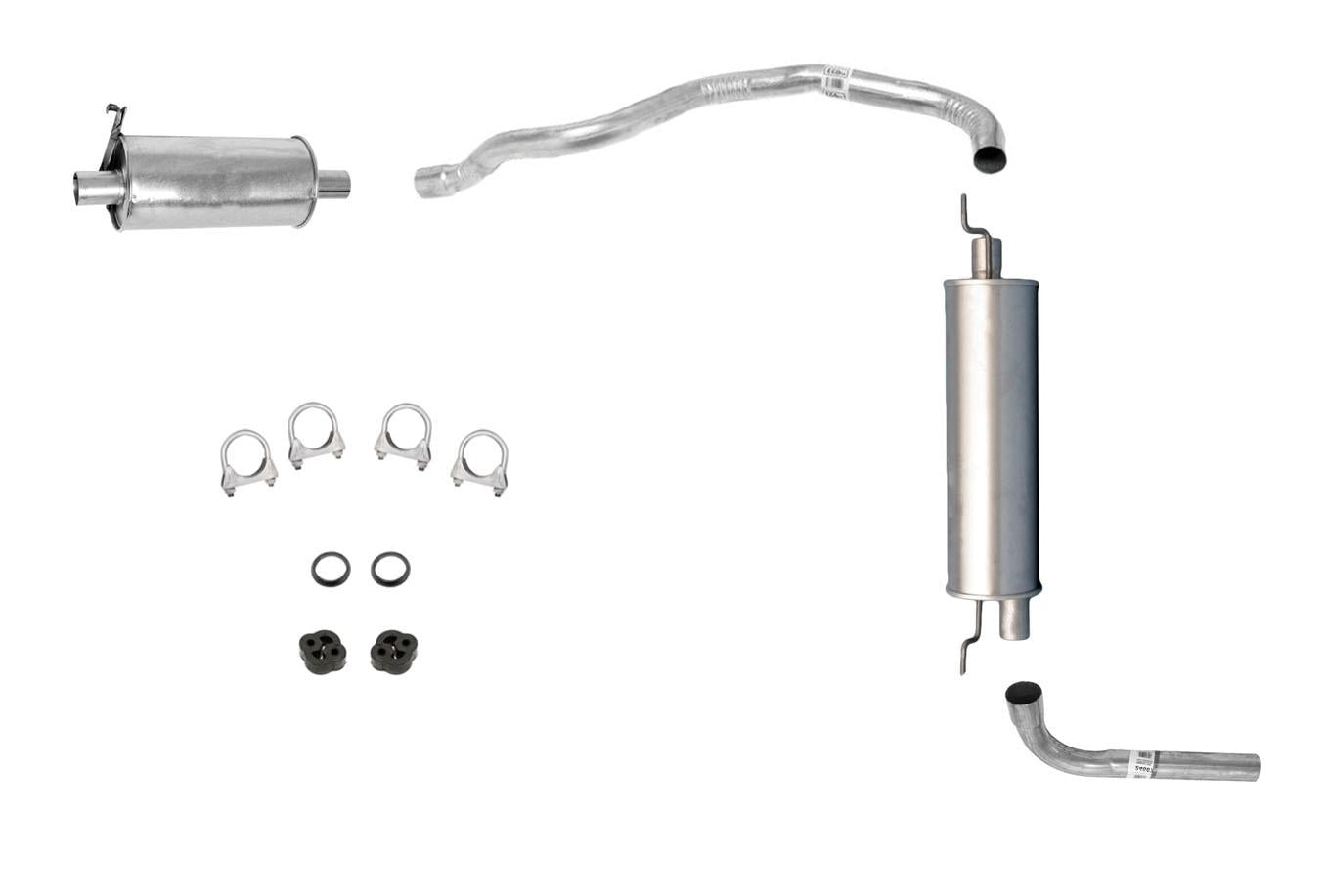 1985-1993 Volvo 245 Wagon 2.3L Sistema de escape sin silenciador turbo