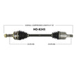 ACCORD 2008-2012 Front Driver Side 3.5L A/T Cv Shaft Axle