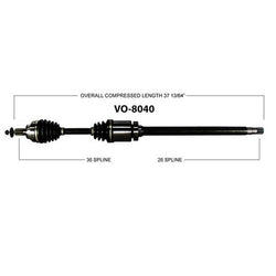 C30 08-12 C70 06-12 S40 04-10 V50 05-11 Front P/S FWD A/T Cv Shaft Axle