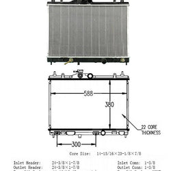 3347 438457 Radiador 07-11 Versa Sin Transmisión Variable