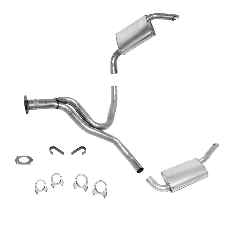 1982 Corvette V8 Tubo en Y y silenciadores traseros izquierdo y derecho