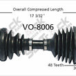 SurTrack VO-8006 CV Axle Shaft, Front Left Fits Drivers Side FWD Models Only