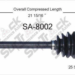 SurTrack SA-8002 CV Shaft - New CV Axle Shaft, Front Left 16 Valve