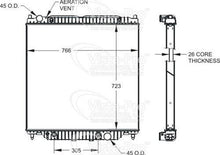 OR2886 Radiator 05-07 F250 F350 450 550 5.4L 6.8L W/ / 1 3/4 Inch Lower Hose