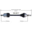 VUE 04-07 3.5L FWD y VUE 04-06 3.5L AWD eje delantero del conductor CV