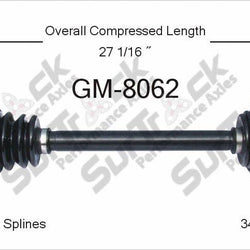 Eje SurTrack GM-8062 CV - Notas Ck del lado del pasajero nuevo 