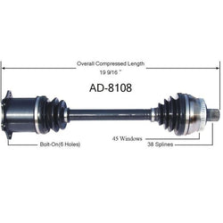 ALLROAD QUATTRO 2001-2005 M/T Front Passenger Side CV Axle Shaft