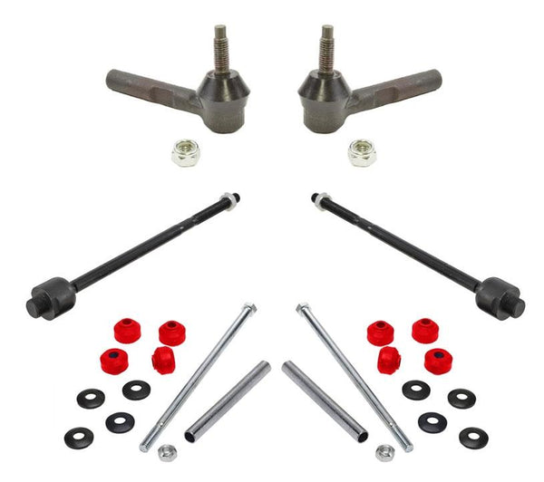Fits For 03-14 Express Van 1500 Inner & Outer Tie Rods Frt Sway Bar Links 6Pc Kt