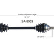 900 87-88 900 SERIES 85-89 900 TURBO 85-87 SOHC 18 Valves D/S Cv Shaft Axle