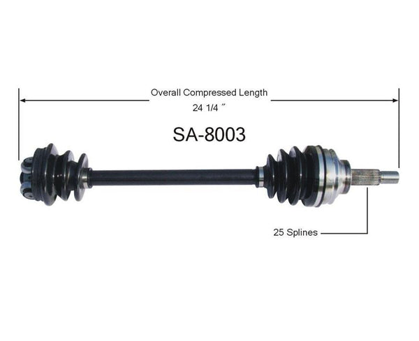 900 87-88 900 SERIES 85-89 900 TURBO 85-87 SOHC 18 Valves D/S Cv Shaft Axle