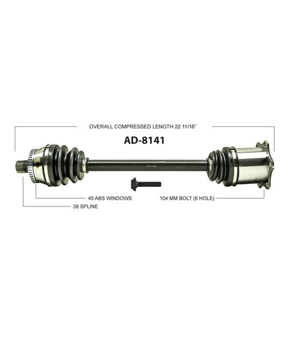 A4 QUATTRO 06-08 & S4 04-09 A/T Front Driver Side CV Shaft Axle