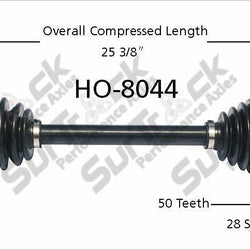 HO-8044 CV Axle Shaft Front Right 95-97 Acoord 2.7L 97-99 3.0L CL Pass Side