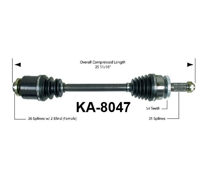 ENTOURAGE 07-08 & SEDONA 06-10 Passengers Side Cv Shaft Axle