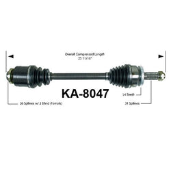 ENTOURAGE 07-08 & SEDONA 06-10 Passengers Side Cv Shaft Axle