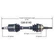 84-88 Pontiac Fiero Manual-Standard Transmission Only Driver Side CV Shaft Axle