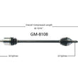 Fits 1984-1988 Pontiac Fiero Manual Transmission Rear Passenger Side CV Axle