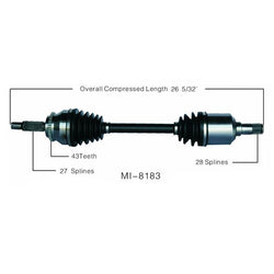 SurTrack MI-8183 CV Axle Shaft Drivers Side