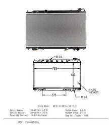 Maxima 3.5L 2007-2008 Radiator Onix OR13005