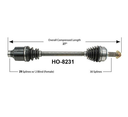 Odyssey 3.5L 07-10 Front Passengers Side CV Shaft Axle