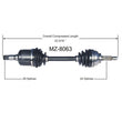 323 1988 & CAPRI XR2 91-94 1.6L FWD Turbo Front Driver CV Shaft Axle