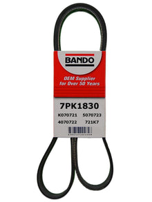 Bando 7PK1830 Correa serpentina - Correa de transmisión 2008-2012 Accord 2.4L REF# K070721 