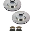 Se adapta a rotores de freno de disco delantero y pastillas de cerámica Mitsubishi Galant 2.4L 03-12.