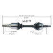 I30 00-01 & MAXIMA 01 3.0L A/T Front Driver CV Shaft Axle