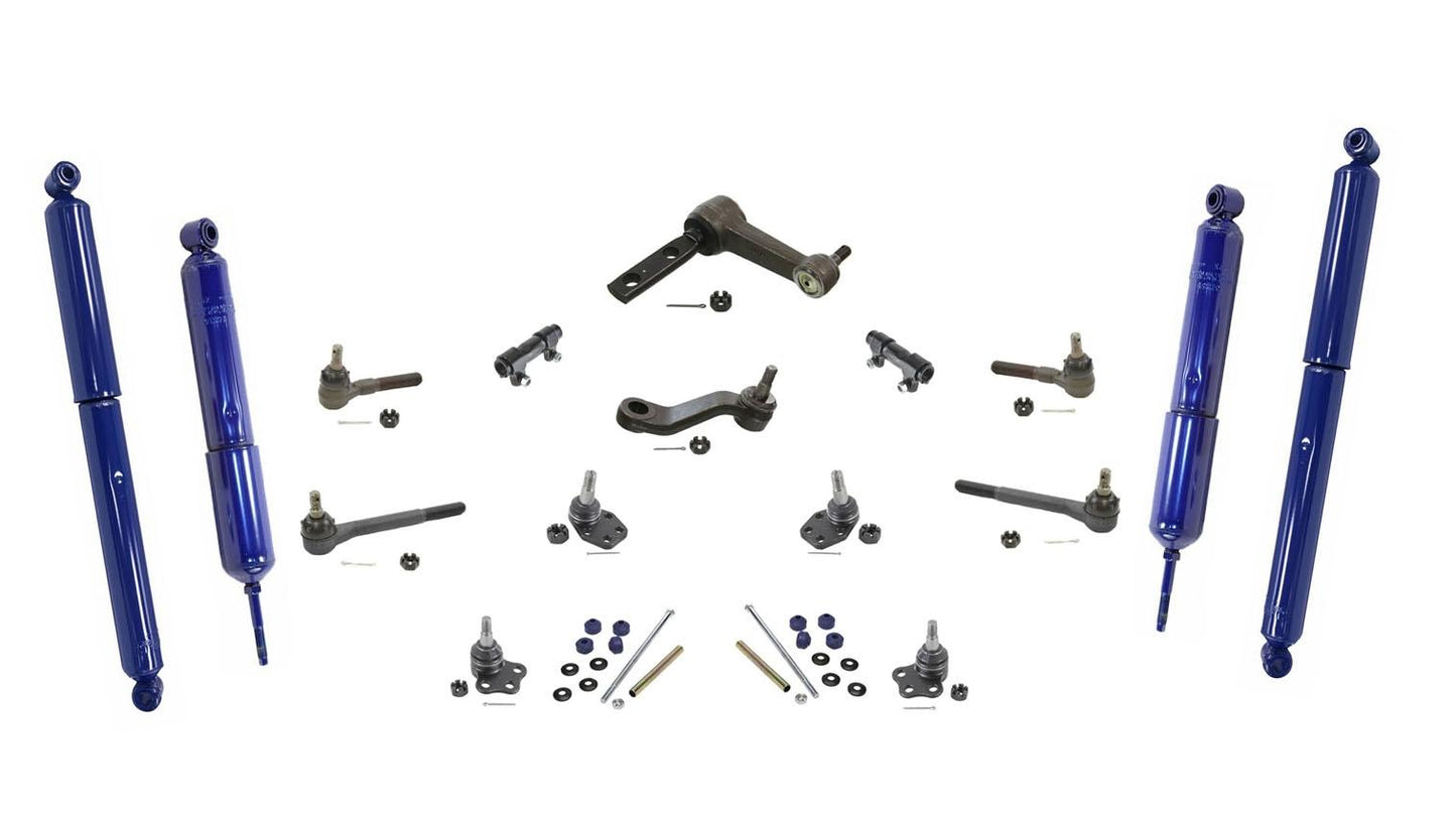 Ram Pick Up 2WD Front & Rear Shocks Idler Arm Pitman Arm Tie Rods & Ball Joints