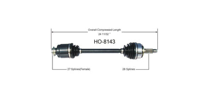 SurTrack HO-8143 CV Axle Shaft - New, Front Right 02-06 CRV Pass Side New Axle