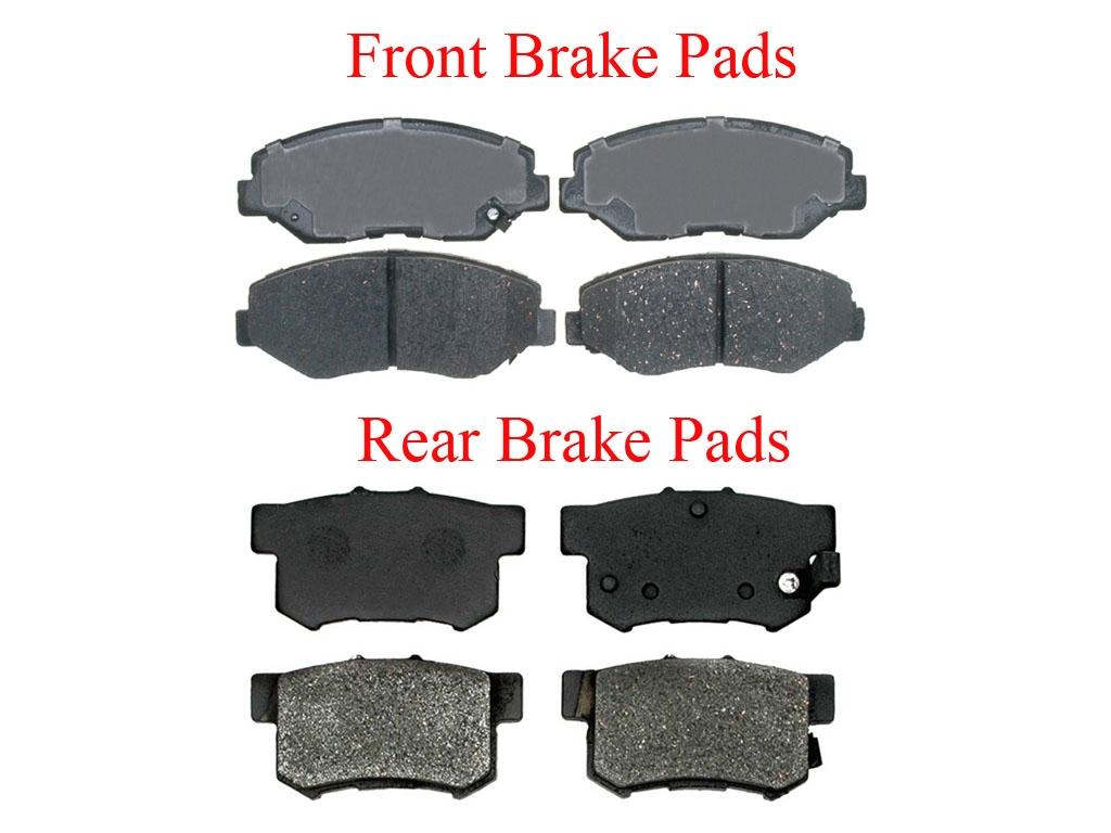 Fits 2003-2007 Honda Accord Front and Rear Set of Ceramic Brake Pads