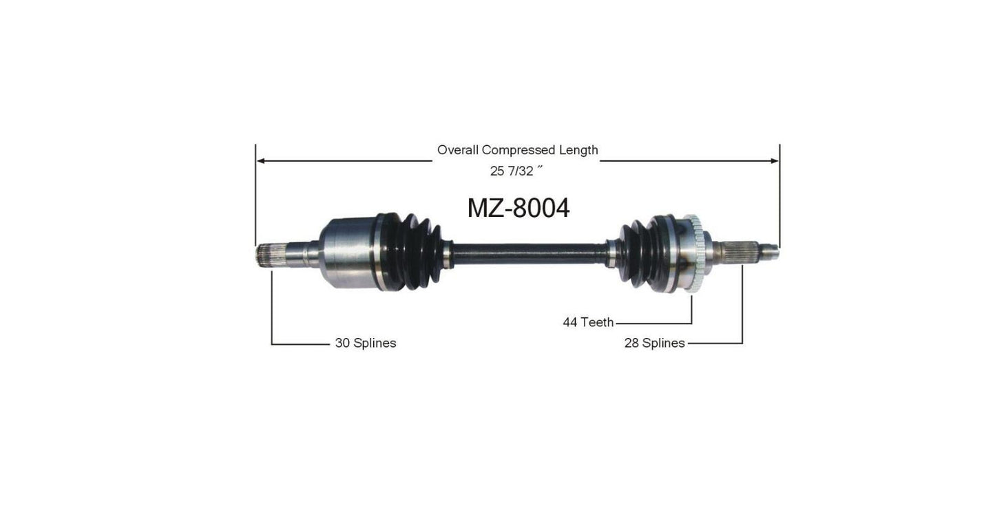 SurTrack MZ-8004 CV Eje Lado del Conductor Nuevo Eje Millenia 95-00 Millenia S 98