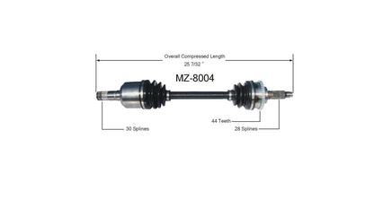SurTrack MZ-8004 CV Eje Lado del Conductor Nuevo Eje Millenia 95-00 Millenia S 98