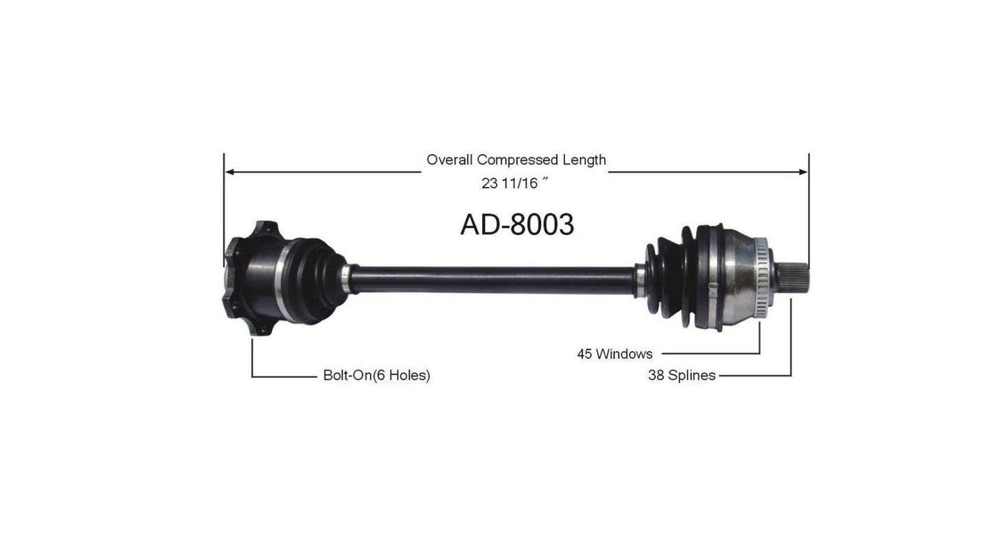 Audi A4 96-01 4000 81-82 Passatt 98-05 A/TP/S Nuevo eje de transmisión CV