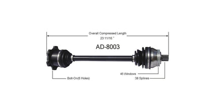 Audi A4 96-01 4000 81-82 Passatt 98-05 A/TP/S Nuevo eje de transmisión CV