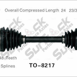 SurTrack TO-8217 Eje CV - Nuevo, delantero izquierdo para modelos AWD lado del conductor 