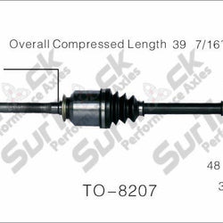 Eje SurTrack TO-8207 CV - Nuevo, delantero derecho, se adapta al lado del pasajero AWD 