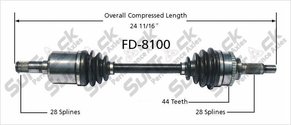 Nuevo eje de transmisión CV para Ford Escape Mazda Tribute 2001-09 delantero D