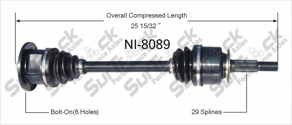 New CV Drive Axle Shaft Fits Nissan 240SX 1989-98 Rear D