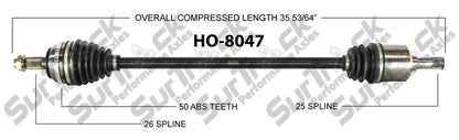 New CV Drive Axle Shaft Fits Honda Civic , Del Sol 1992-00 Front D