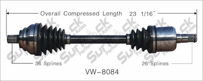 New CV Drive Axle Shaft Fits Volkswagen Jetta, Rabbit 2.5 A/T 2005-09 Front D