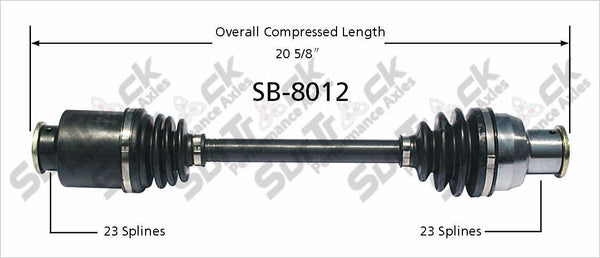 Rear Driver & Passenger CV Drive Axle Shaft Fits for Subaru Loyale, Xt 1987-94