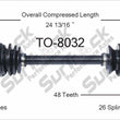 Nuevo eje de transmisión CV para Toyota Paseo, Tercel 1991-99 delantero D