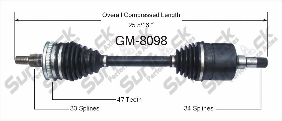 CV Drive Axle Shaft Fits Buick Regal 1988-92 Front P