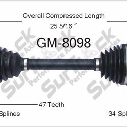 New CV Drive Axle Shaft Fits Buick Regal 1988-92 Front P
