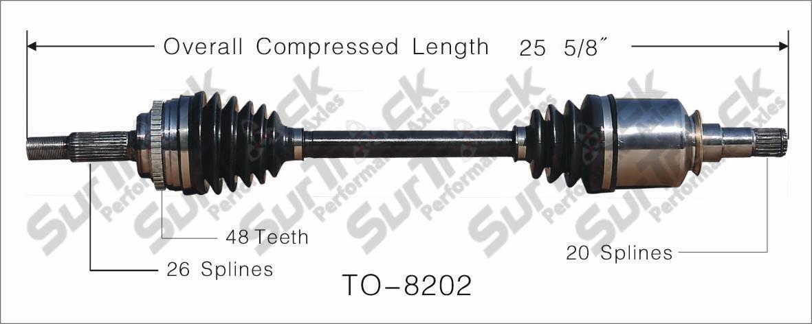 New CV Drive Axle Shaft Fits Toyota Prius 2004-09 Front D