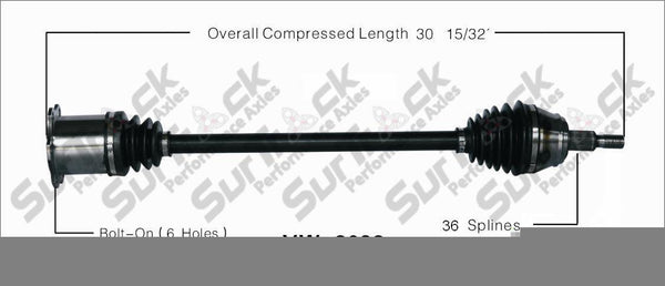New CV Drive Axle Shaft Fits Volkswagen Beetle 1.9L A/T 2004-07 Front P